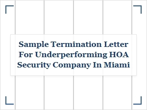 Sample Termination Letter for Miami Hoa Security